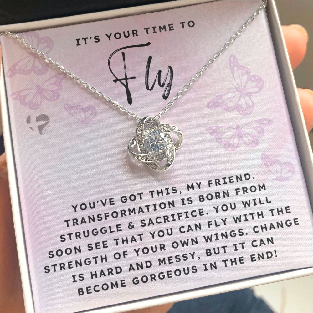 Best Friend Necklace - Your Wings - Love Knot HGF#159LK Jewelry 