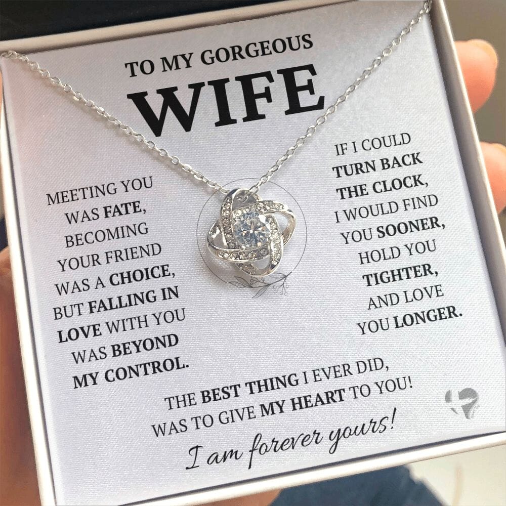 Wife - Beyond My Control - Love Knot Necklace HGF#228LK-P2v8 Jewelry 