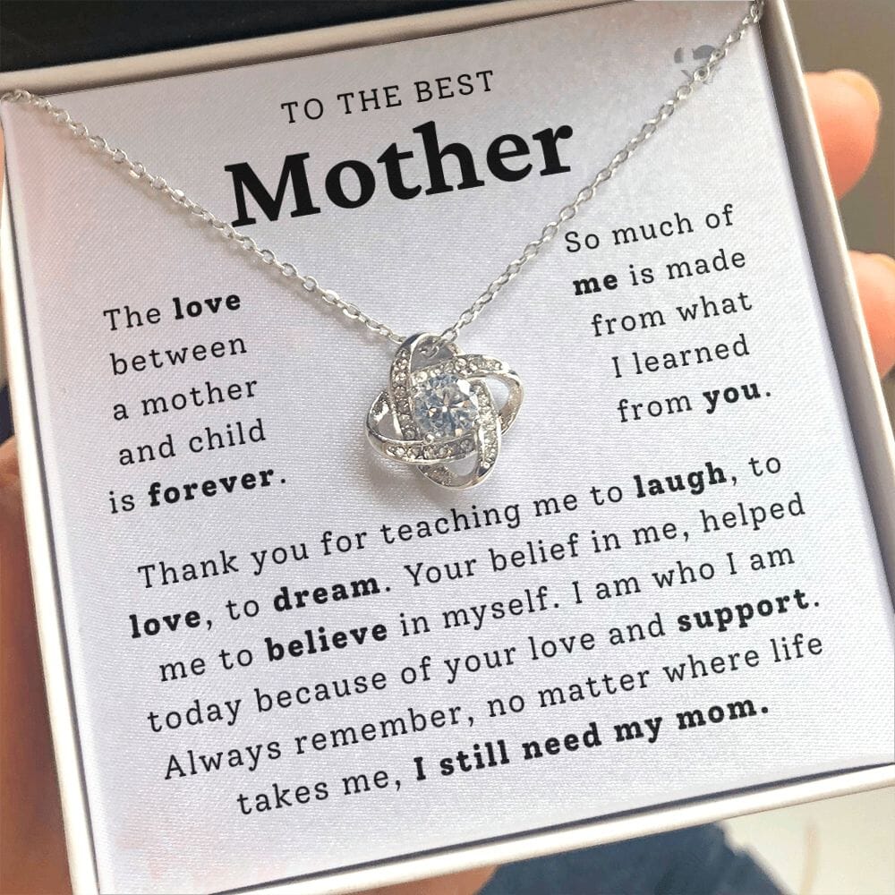 Mom - I Still Need You - Love Knot Necklace HGF#248LK Jewelry 