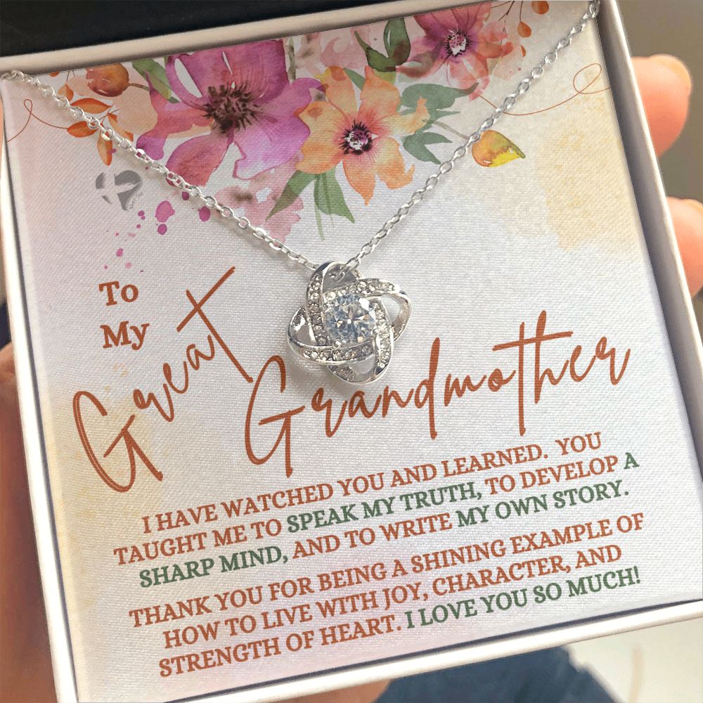 Great Grandmother Gift -I Learned From You - Love Knot HGF#153LK Jewelry 