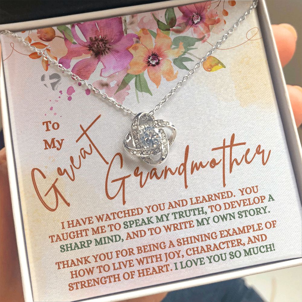 Great Grandmother Gift -I Learned From You - Love Knot HGF#153LK Jewelry 