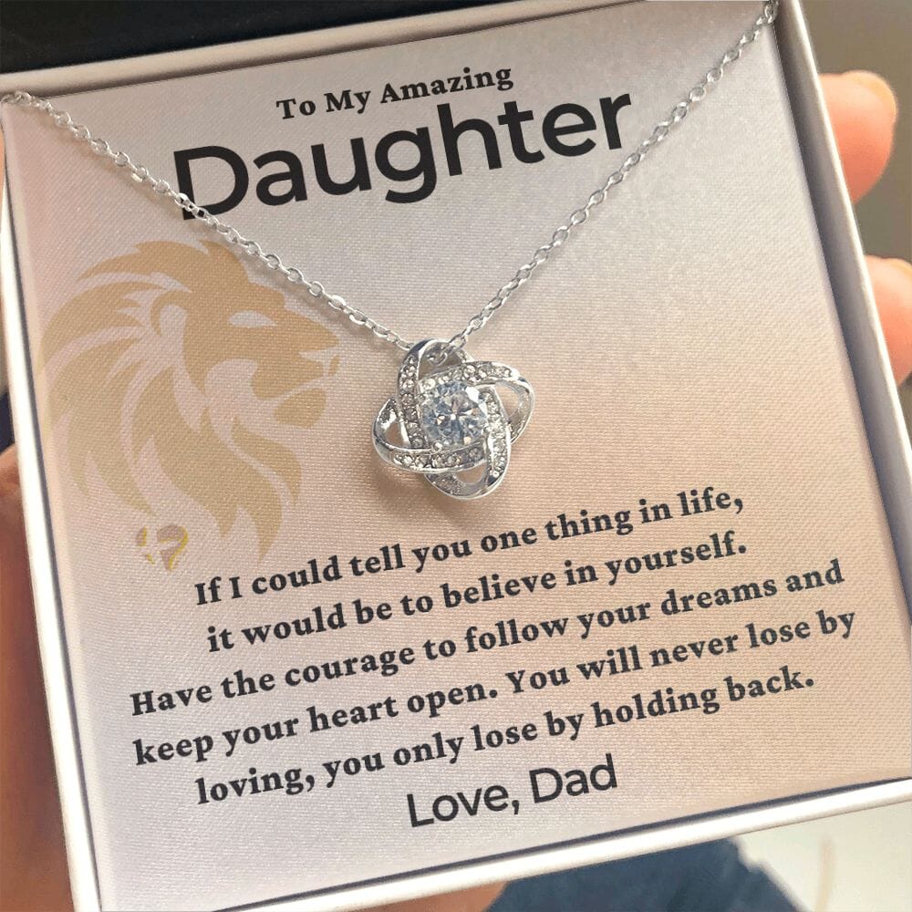Daughter - You'll Never Lose By Loving - Love Knot HGF#226LK Jewelry 