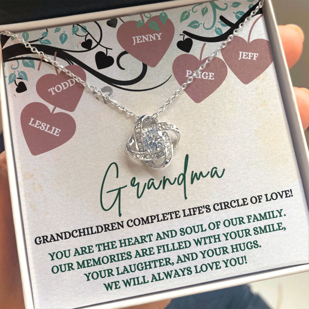 Grandma's Circle of Love - Personalized Gift - Love Knot HGF#172LK Jewelry 