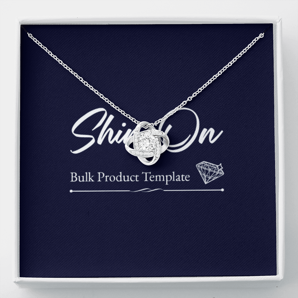 Love Knot S&G Jewelry 14K White Gold Finish Standard Box 