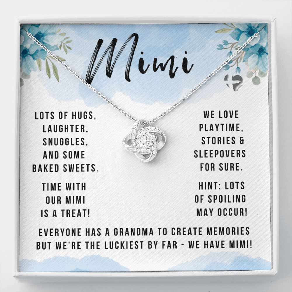 Mimi - The Luckiest By Far - Love Knot HGF#148LK Jewelry 14K White Gold Finish Standard Box 