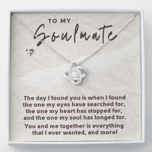 Soulmate - The Day I Found You - Love Knot HGF#171LK Jewelry 14K White Gold Finish Standard Box 