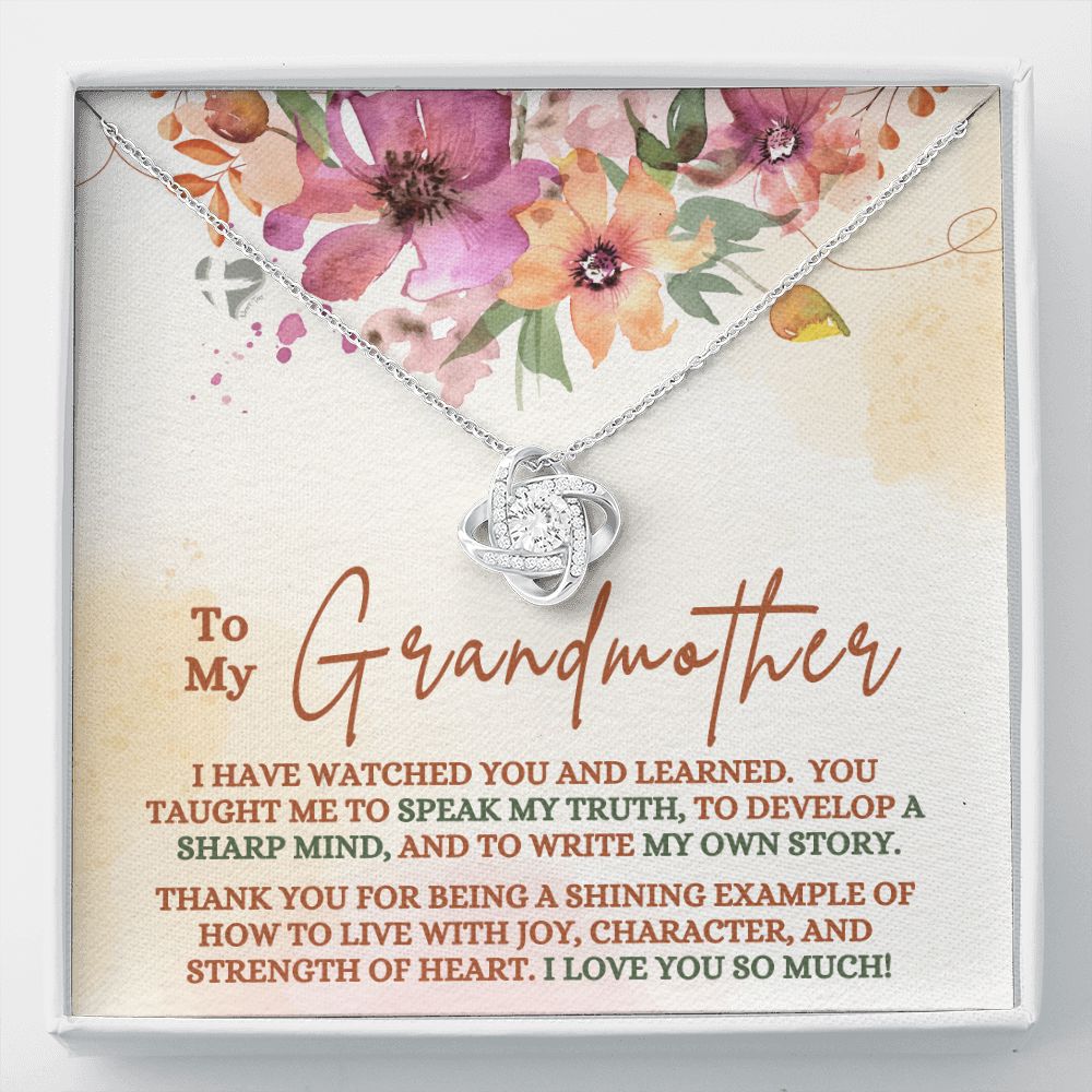 Grandmother's Shining Example - Love Knot S&G HGF#145LK Jewelry 14K White Gold Finish Standard Box 
