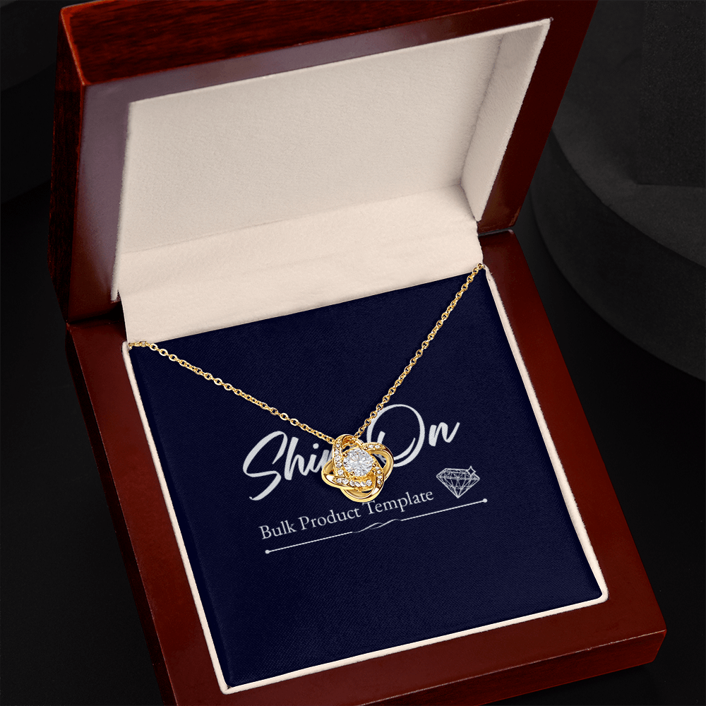 Love Knot S&G Jewelry 18K Yellow Gold Finish Luxury Box 