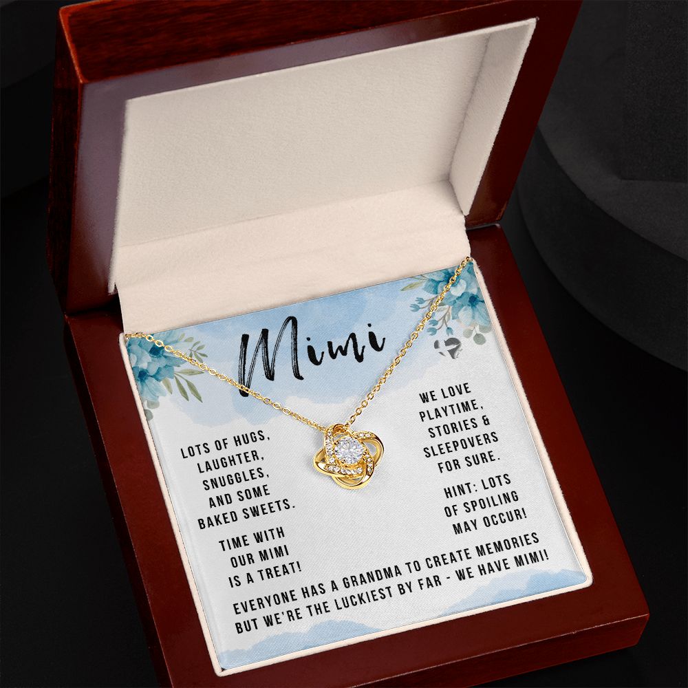 Mimi - The Luckiest By Far - Love Knot HGF#148LK Jewelry 18K Yellow Gold Finish Luxury Box 
