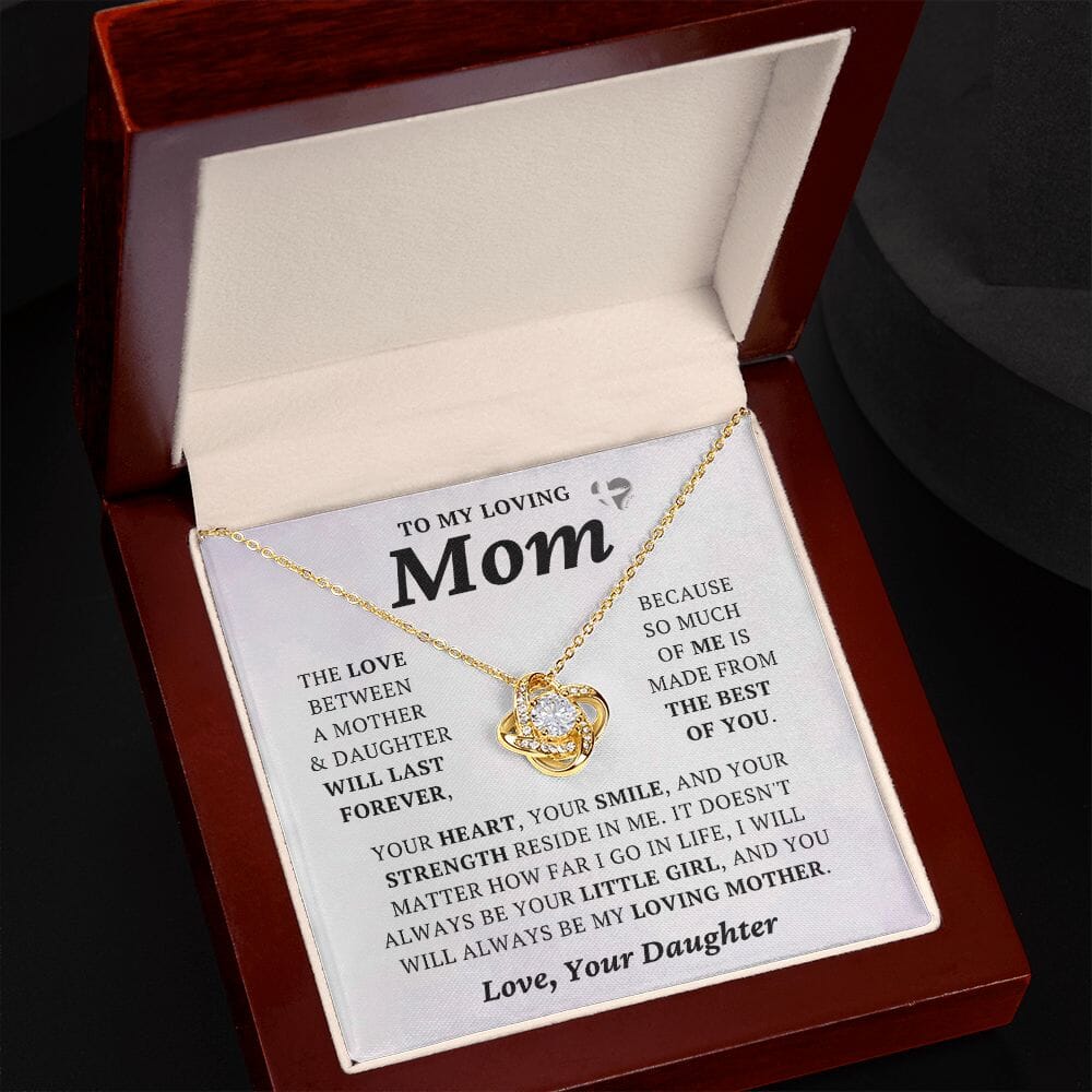 Mom From Daughter - I'm The Best Of You - Love Knot HGF#243LK Jewelry 18K Yellow Gold Finish Luxury Box 