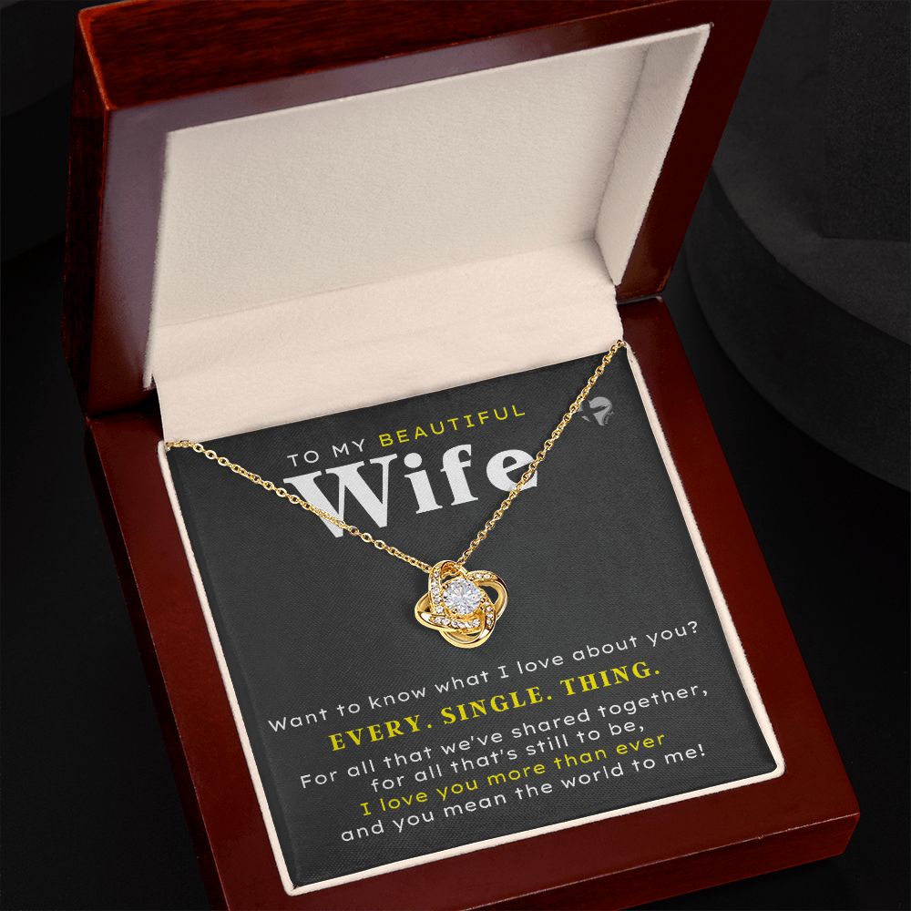 HGF#206LKv2 Beautiful Wife - Every Single Thing Jewelry 18K Yellow Gold Finish Luxury Box 