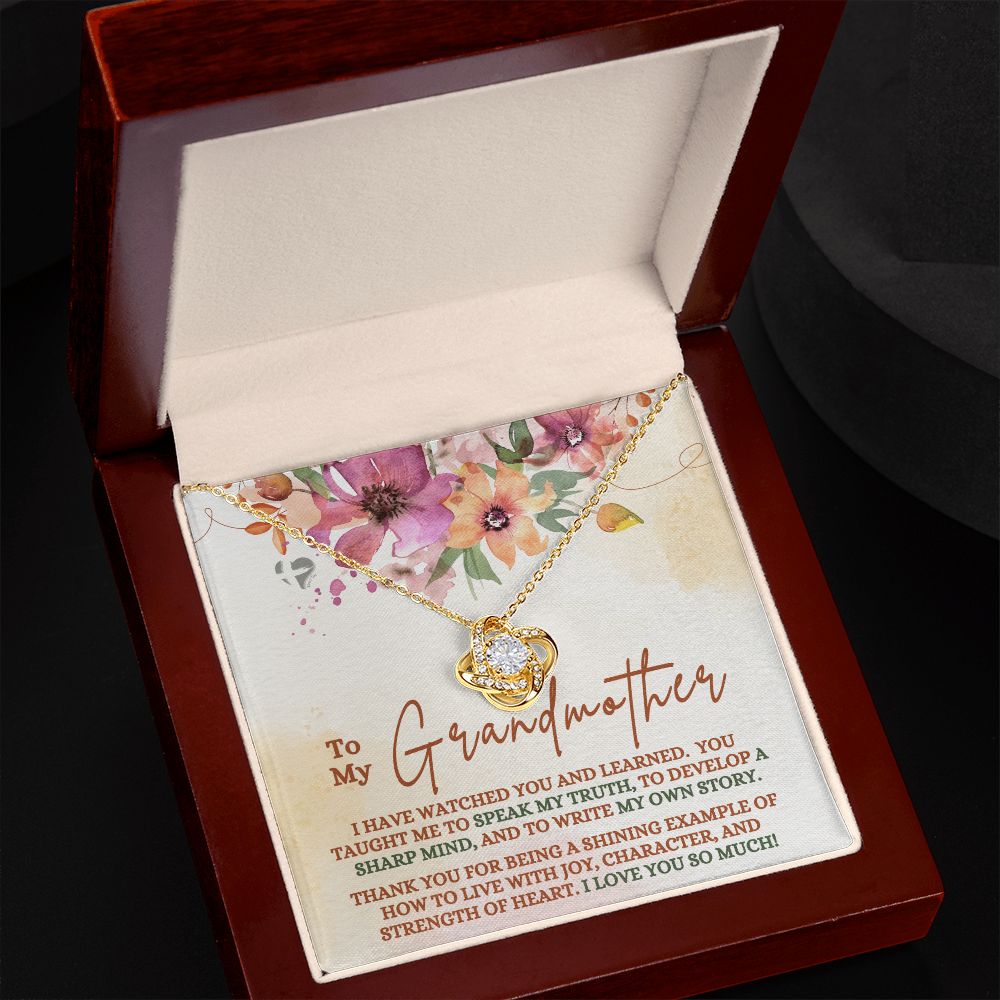 Grandmother's Shining Example - Love Knot S&G HGF#145LK Jewelry 18K Yellow Gold Finish Luxury Box 