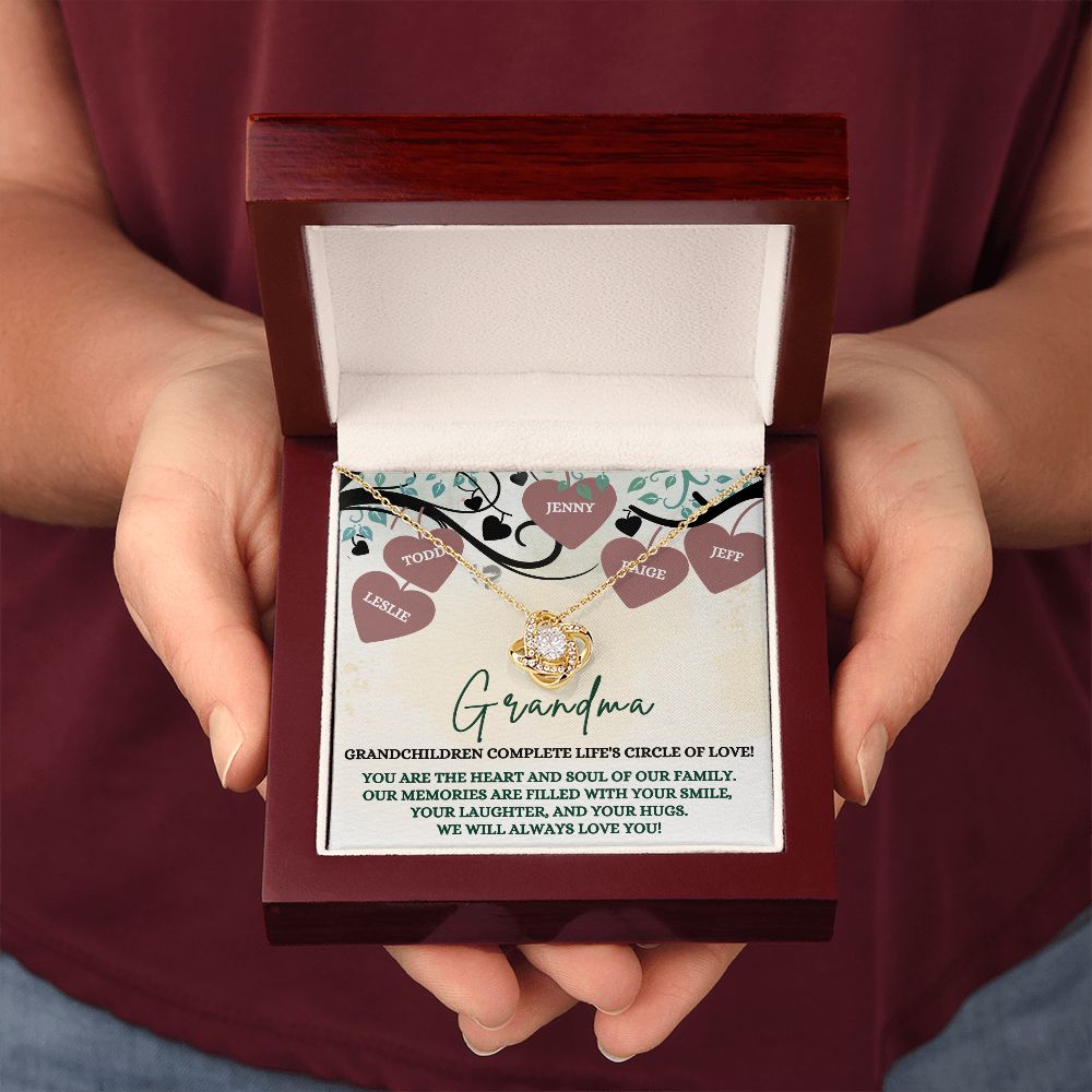 Grandma's Circle of Love - Personalized Gift - Love Knot HGF#172LK Jewelry 