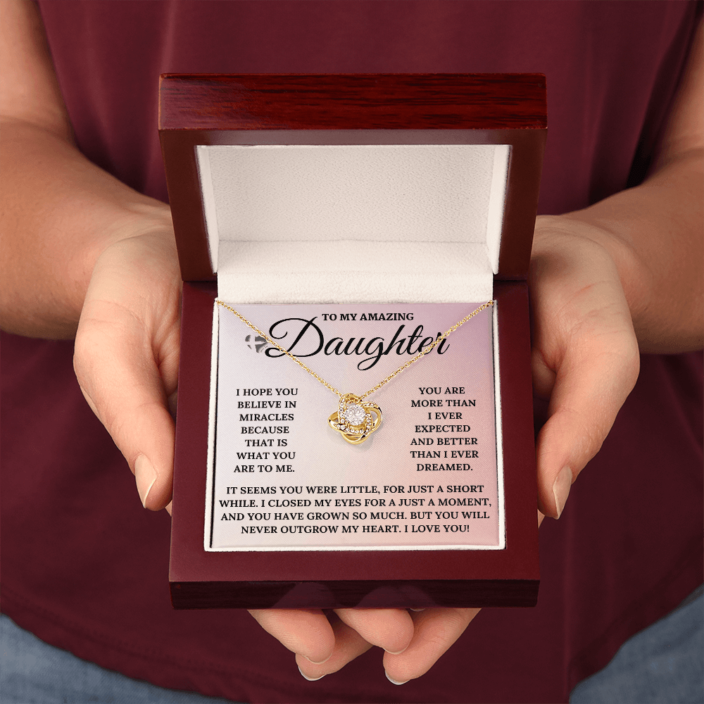 Daughter - My Miracle - Love Knot S&G HGF#126LK Jewelry 