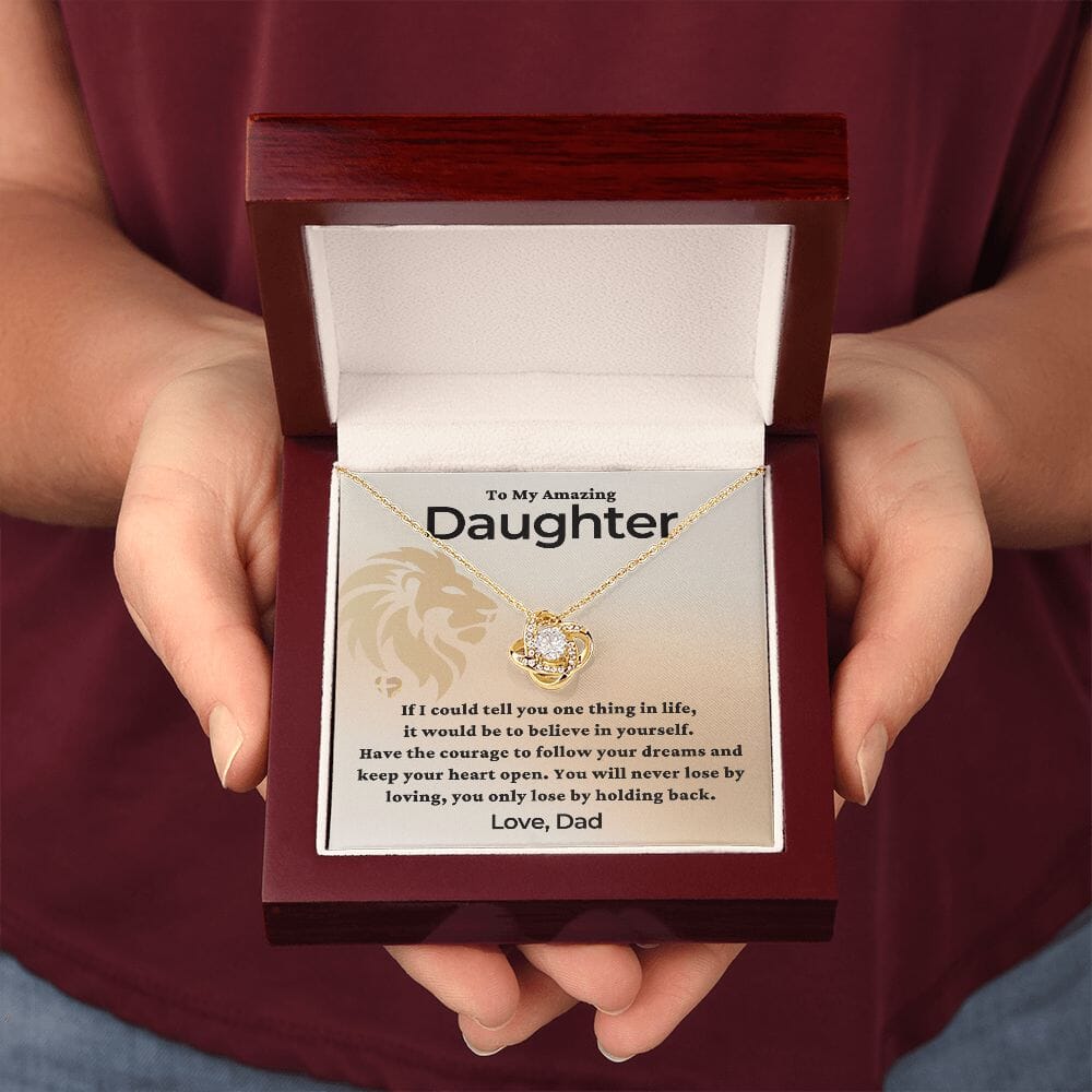 Daughter - You'll Never Lose By Loving - Love Knot HGF#226LK Jewelry 