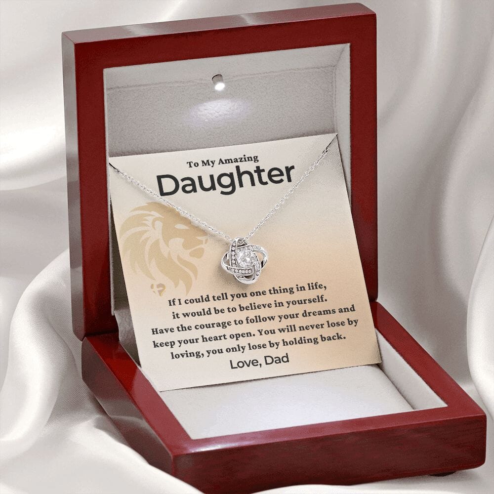 Daughter - You'll Never Lose By Loving - Love Knot HGF#226LK Jewelry 