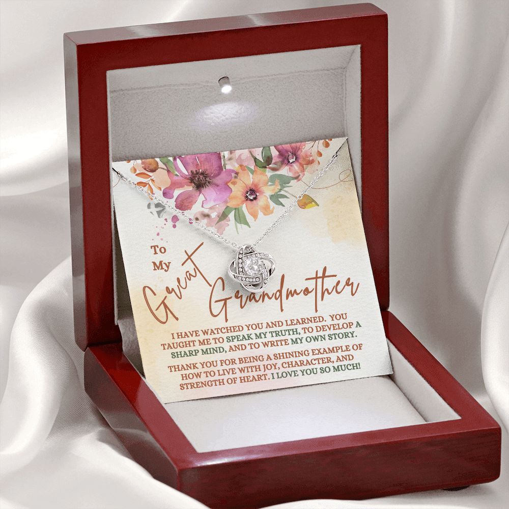 Great Grandmother Gift -I Learned From You - Love Knot HGF#153LK Jewelry 