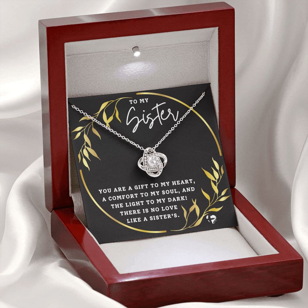 There's No Love Like A Sister - Love Knot Necklace HGF#177LK Jewelry 