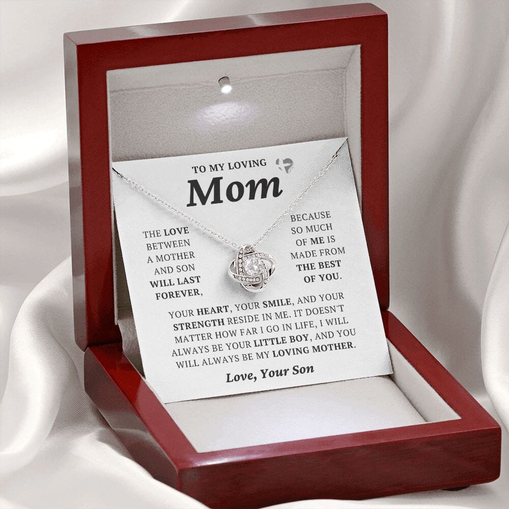 Loving Mom From Son - The Best Of You - Love Knot Necklace HGF#242LK Jewelry 