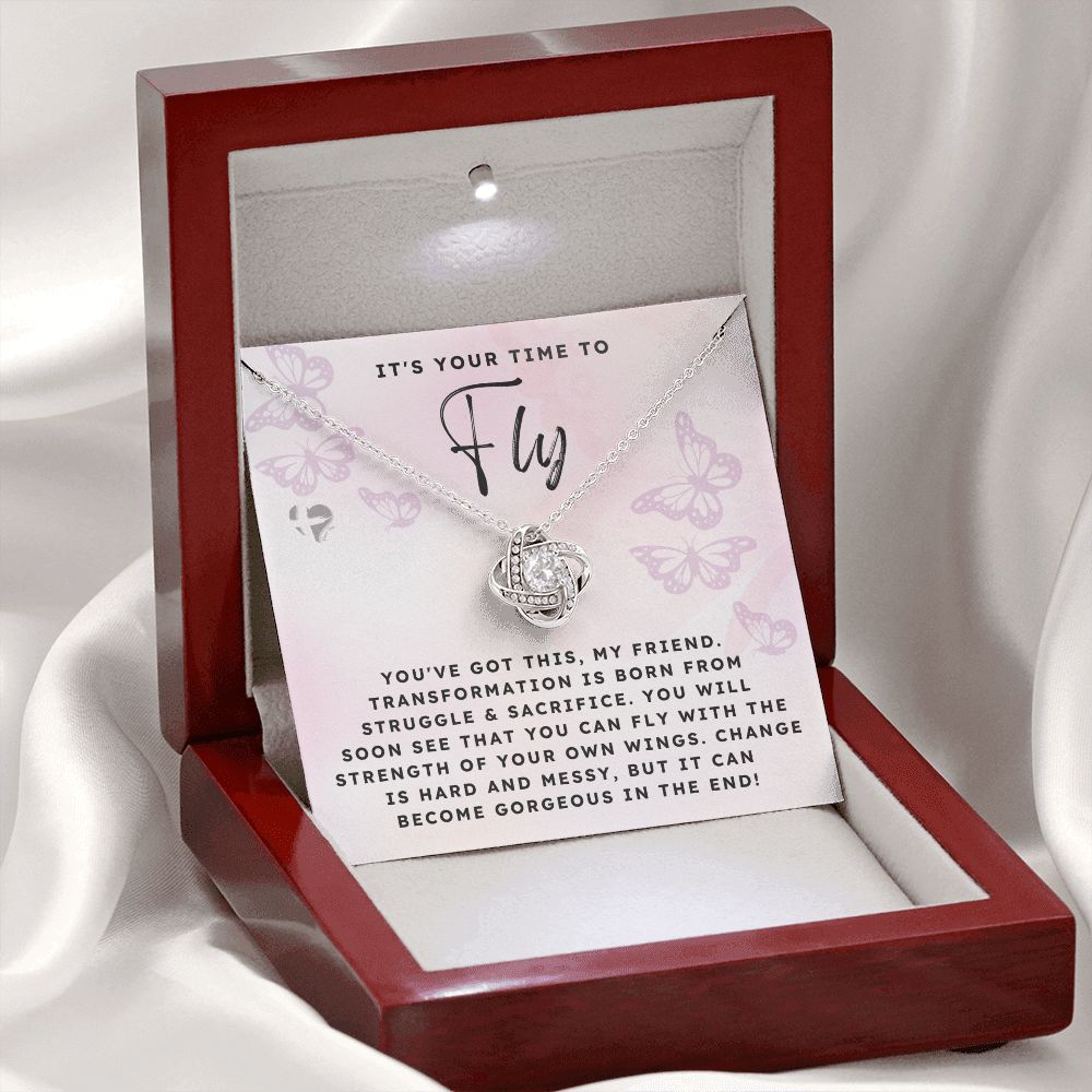 Best Friend Necklace - Your Wings - Love Knot HGF#159LK Jewelry 
