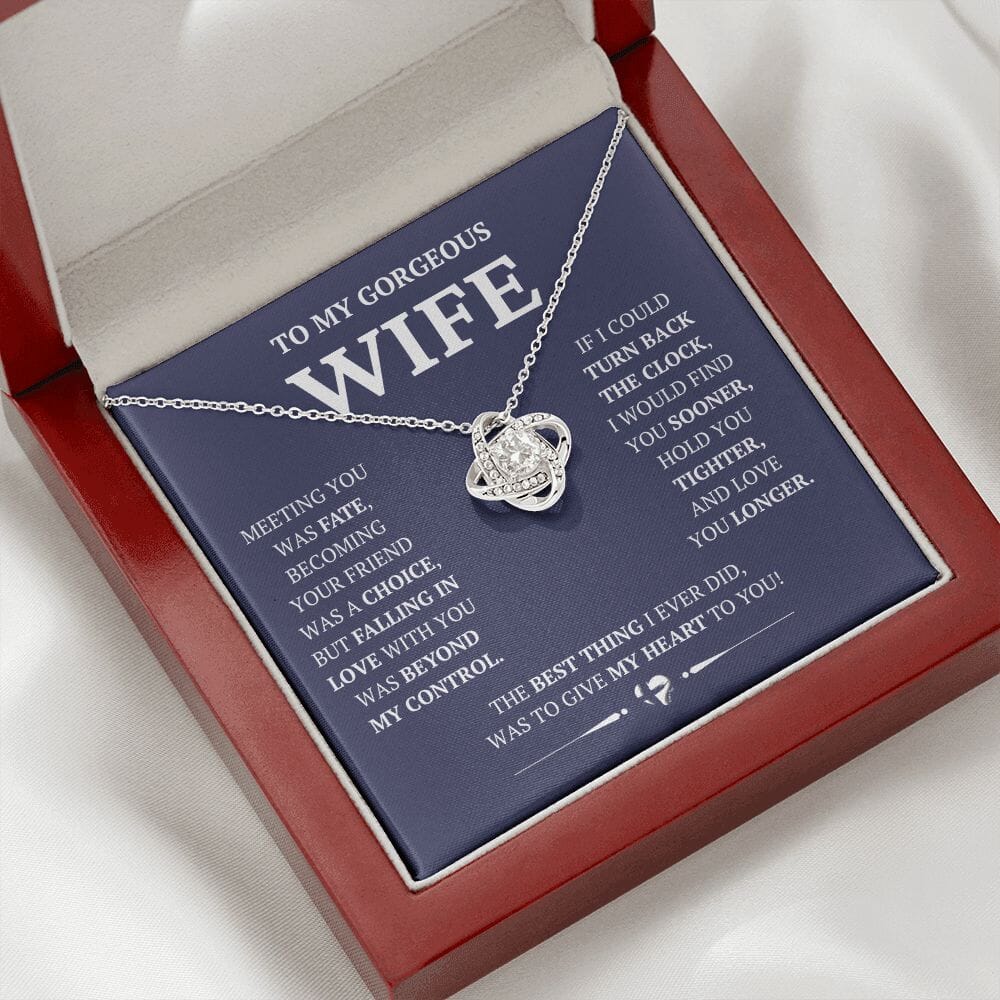 Wife - Beyond My Control - Love Knot Necklace HGF#228LK-P2V10 Jewelry 