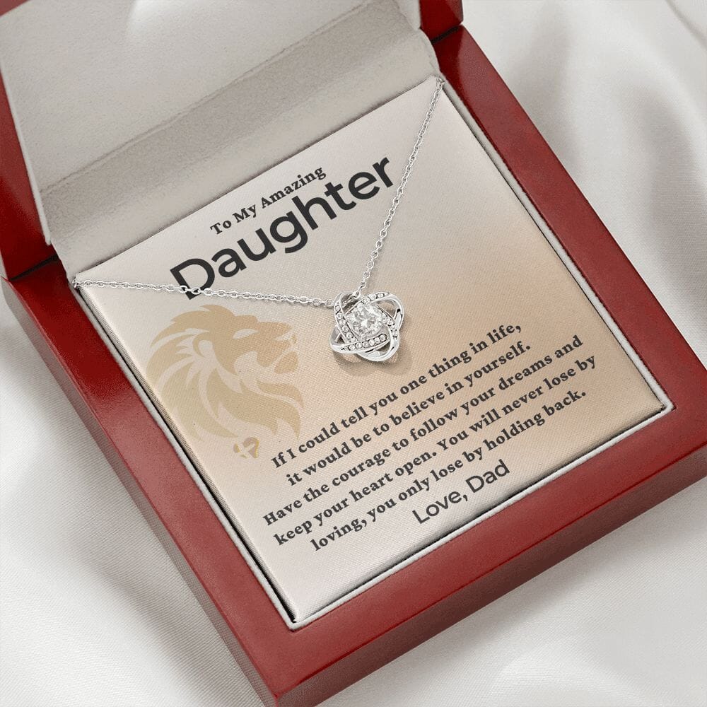 Daughter - You'll Never Lose By Loving - Love Knot HGF#226LK Jewelry 