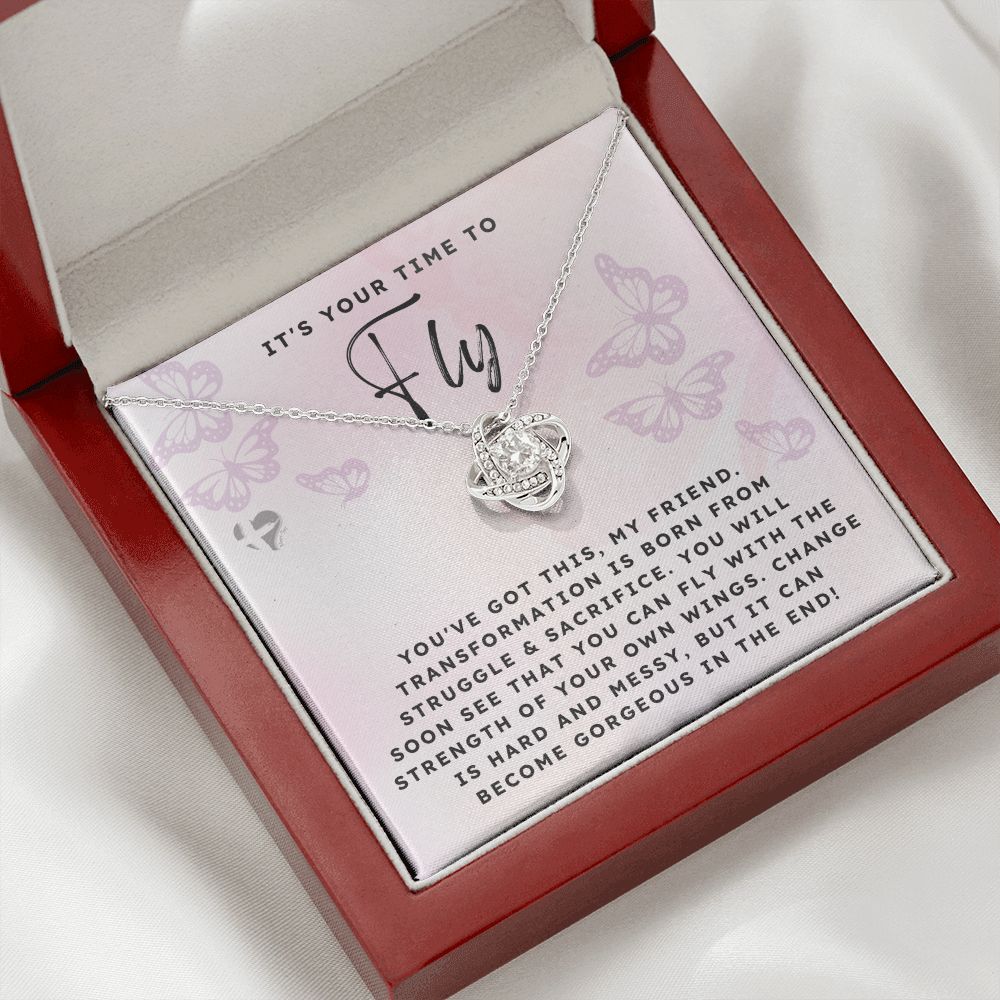 Best Friend Necklace - Your Wings - Love Knot HGF#159LK Jewelry 