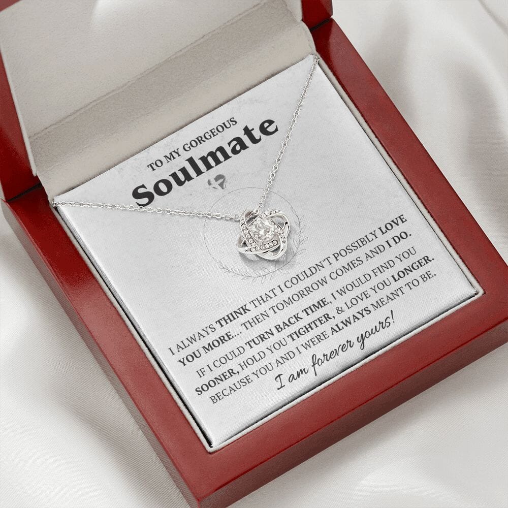 Soulmate - Love You Longer - Love Knot Necklace HGF#068RLK Jewelry 