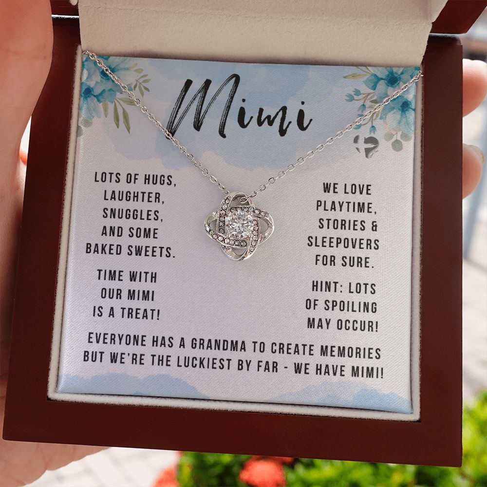 Mimi - The Luckiest By Far - Love Knot HGF#148LK Jewelry 14K White Gold Finish Luxury Box 