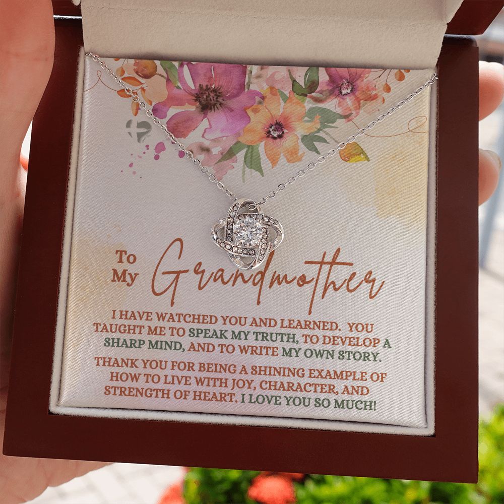 Grandmother's Shining Example - Love Knot S&G HGF#145LK Jewelry 14K White Gold Finish Luxury Box 