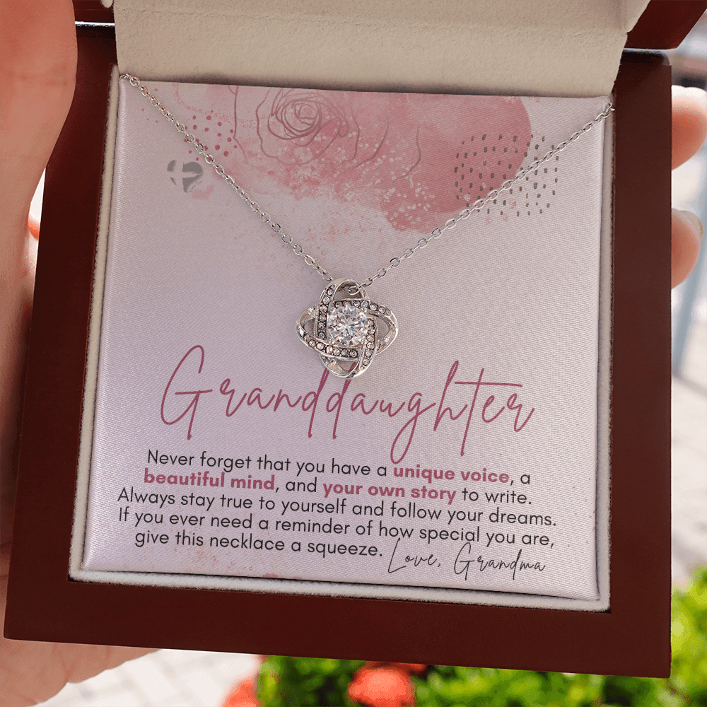 Infinity Heart Necklace - To My Granddaughter - I Will Love You Till T -  Wrapsify