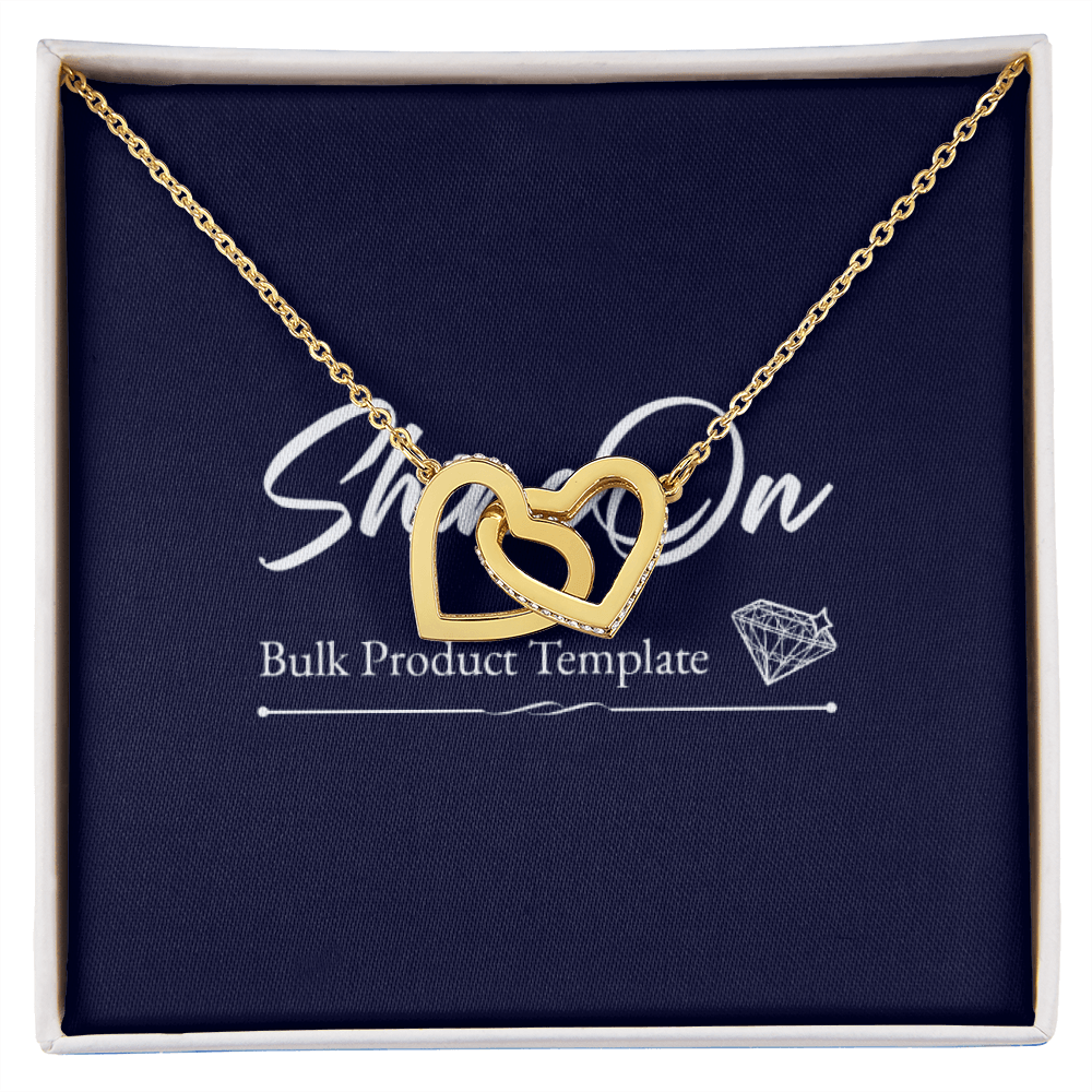Interlock Hearts S&G Jewelry 18K Yellow Gold Finish Standard Box 
