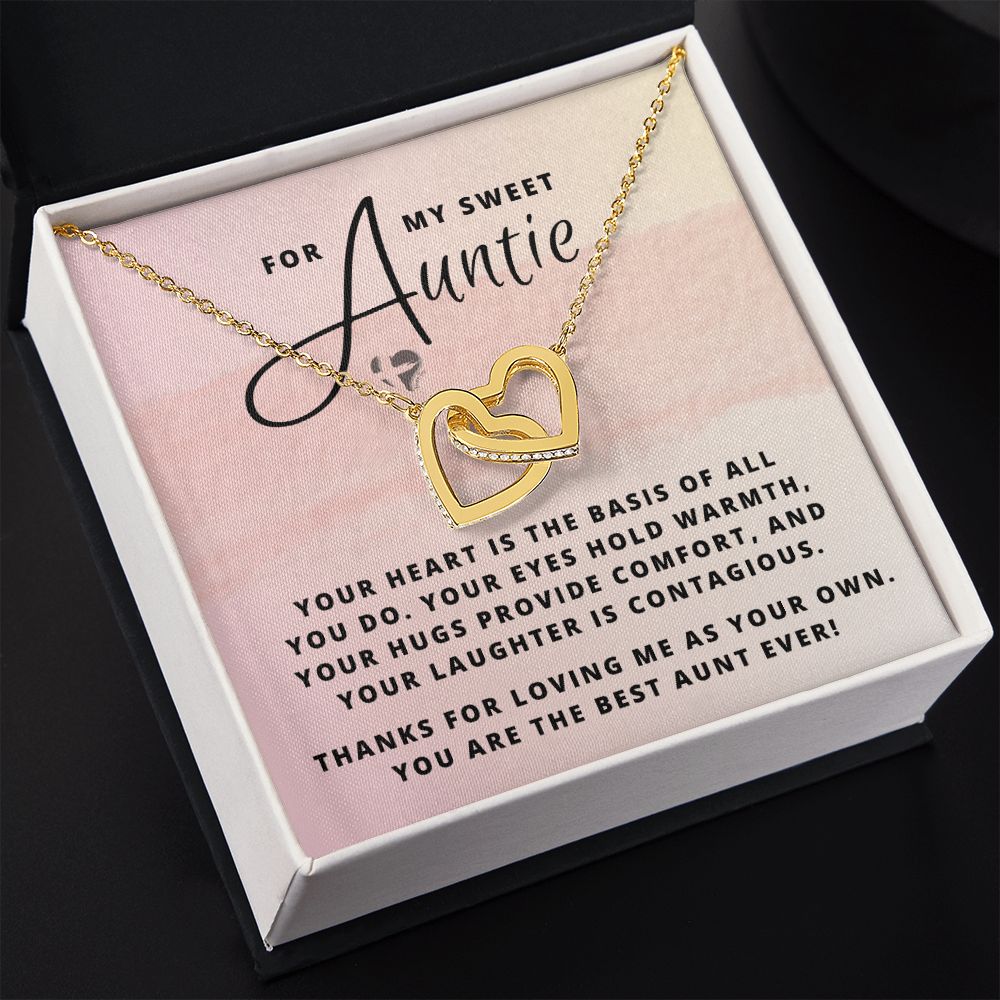 To My Auntie - You're All Heart - Interlocking Hearts HGF#151IH Jewelry 
