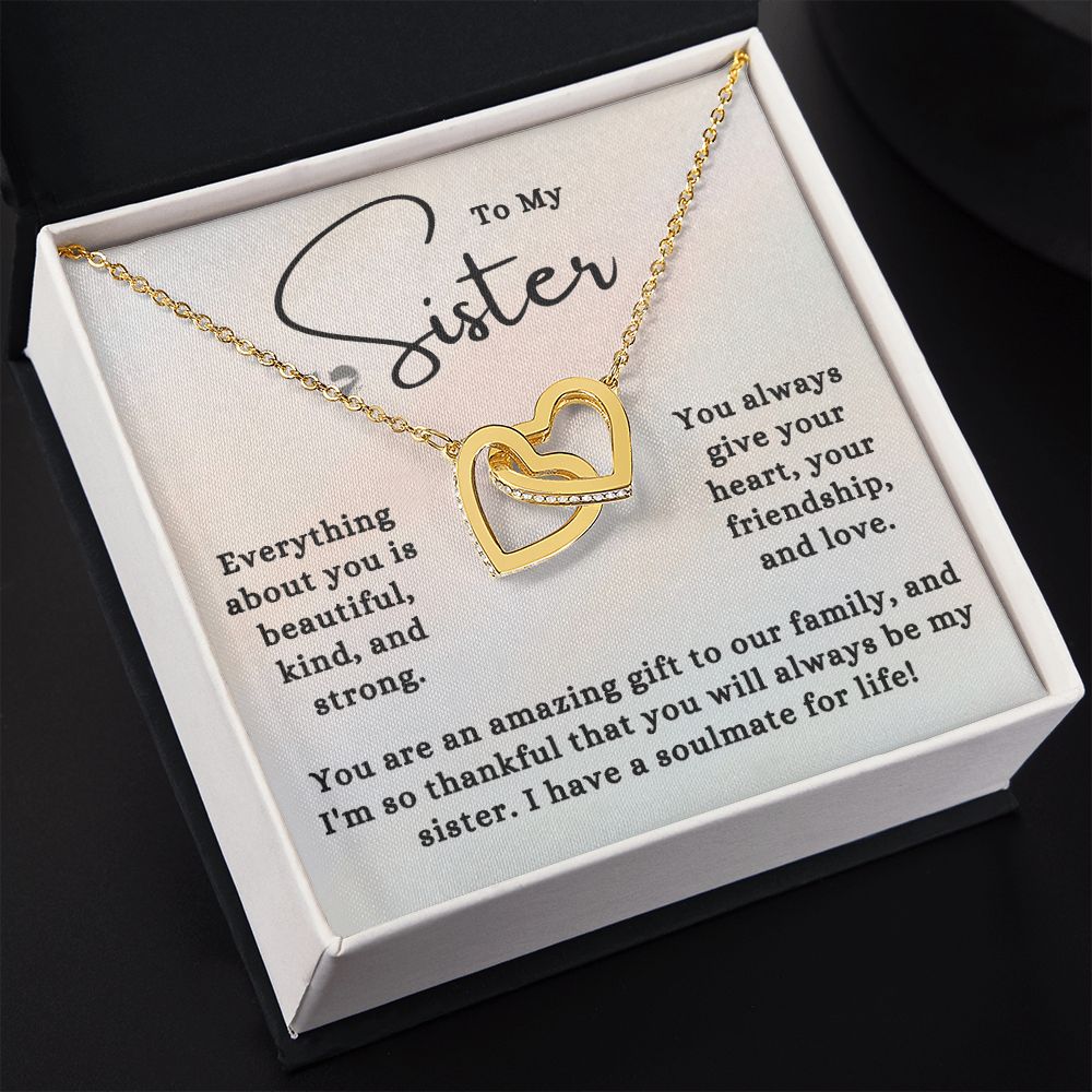 Sister - An Amazing Gift - Interlocking Hearts HGF#181IH Jewelry 