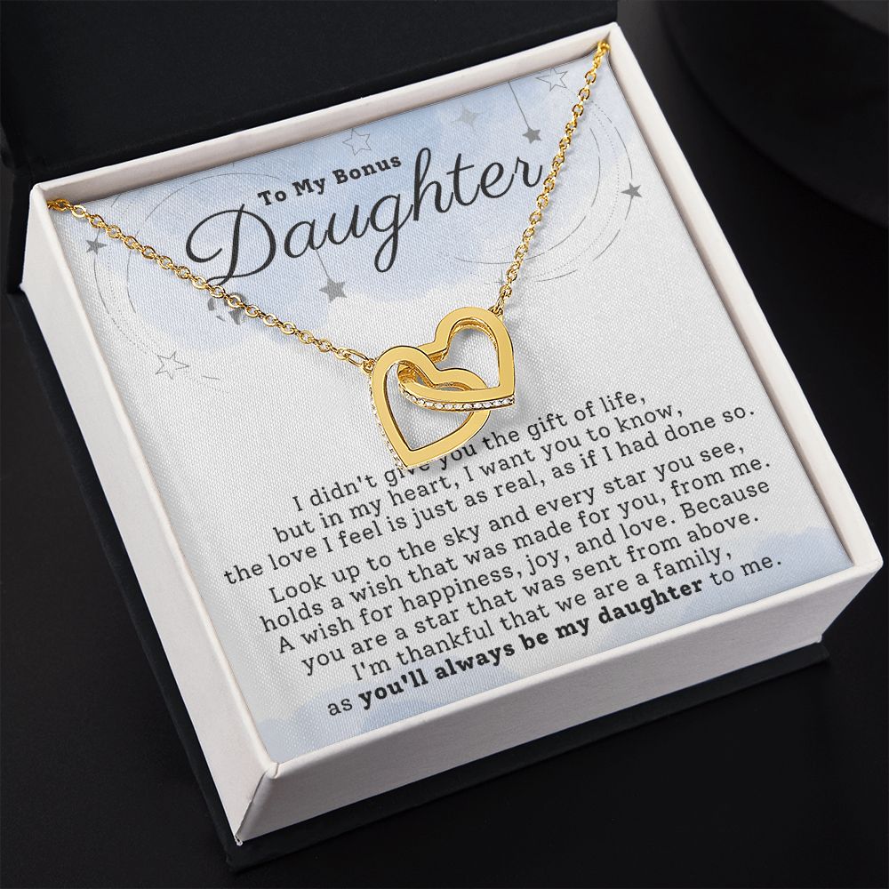 Bonus Daughter - My Love Is Real - Interlocking Hearts HGF#198IH Jewelry 