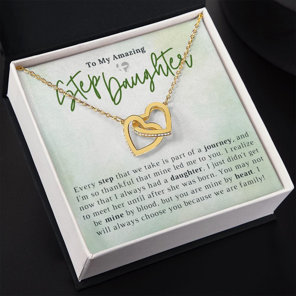 Step Daughter - My Journey Led To You - Interlocking Hearts HGF#201IH Jewelry 