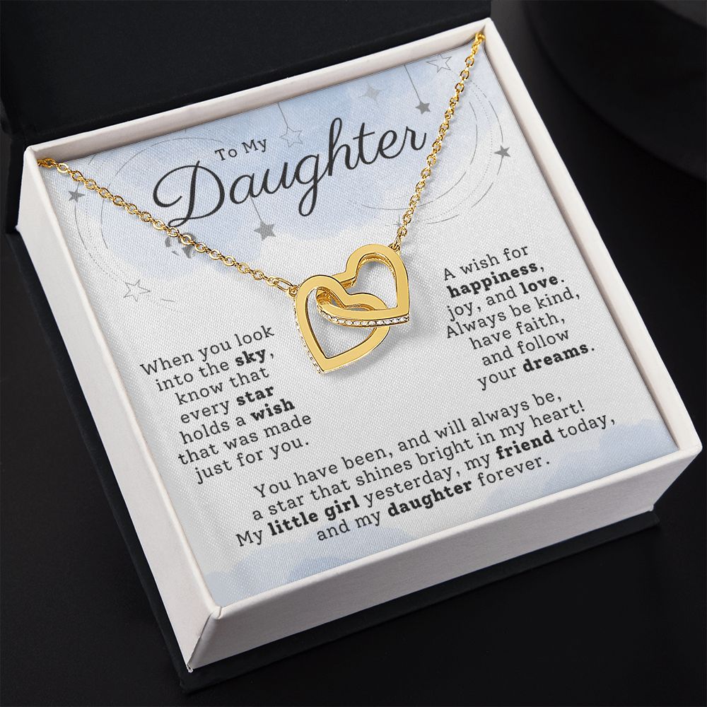 Daughter - A Star In My Heart - Interlocking Hearts HGF#197b2IH Jewelry 
