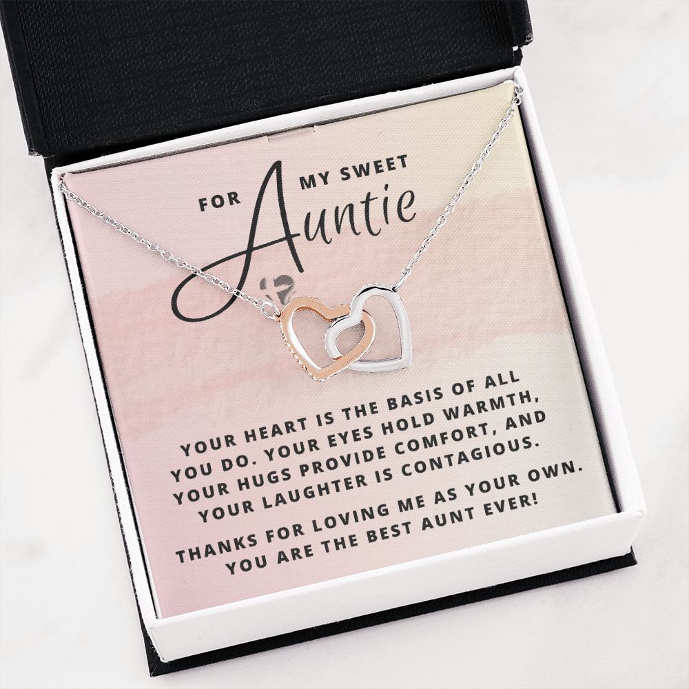 To My Auntie - You're All Heart - Interlocking Hearts HGF#151IH Jewelry 