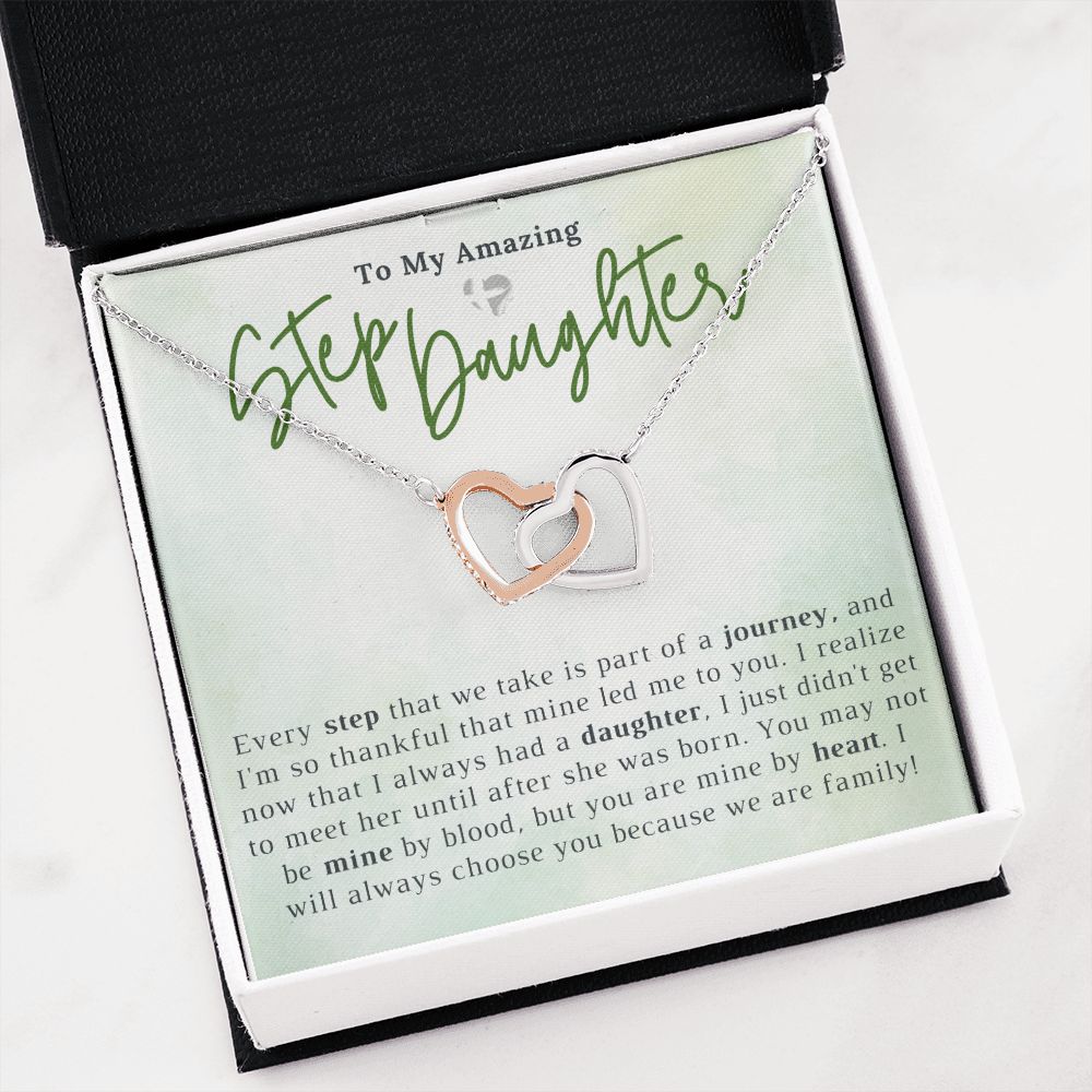 Step Daughter - My Journey Led To You - Interlocking Hearts HGF#201IH Jewelry 
