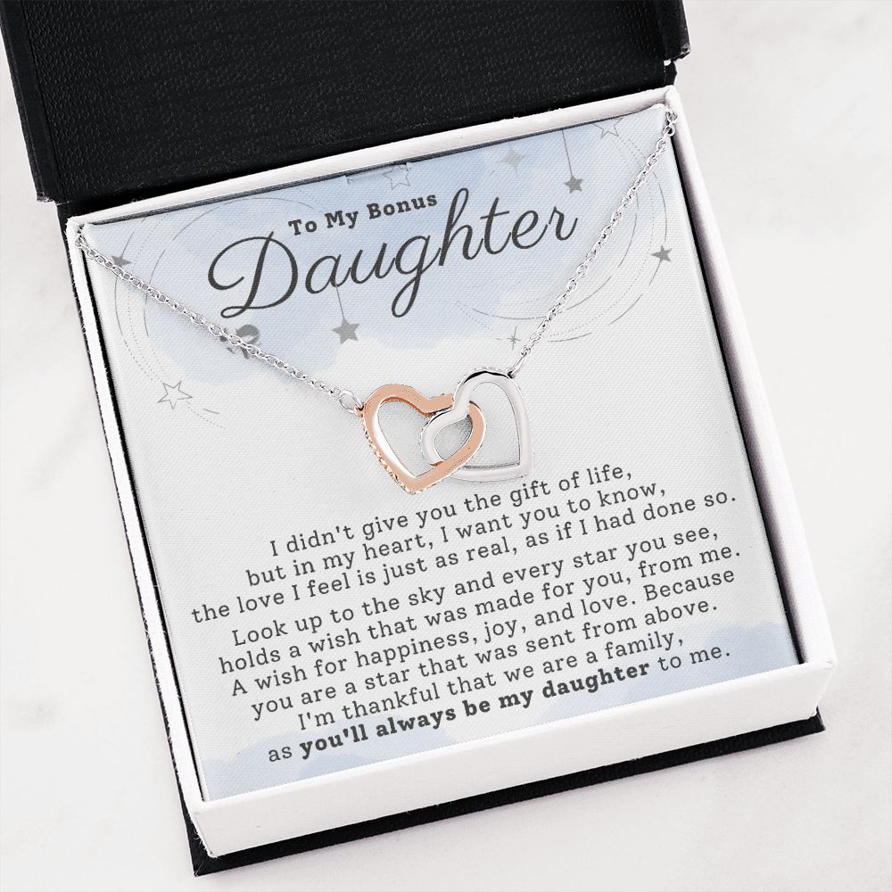 Bonus Daughter - My Love Is Real - Interlocking Hearts HGF#198IH Jewelry 