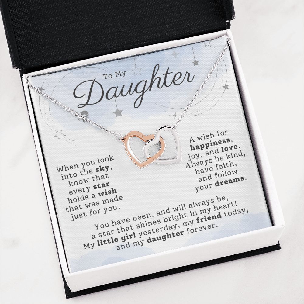 Daughter - A Star In My Heart - Interlocking Hearts HGF#197b2IH Jewelry 