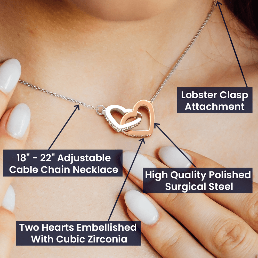 Daughter - Laugh, Dream, Love - Interlocking Hearts S&G HGF#124IHb1 Jewelry 