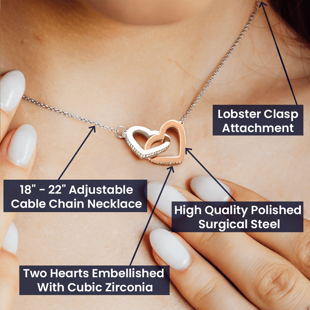 Step Daughter - My Journey Led To You - Interlocking Hearts HGF#201IH Jewelry 