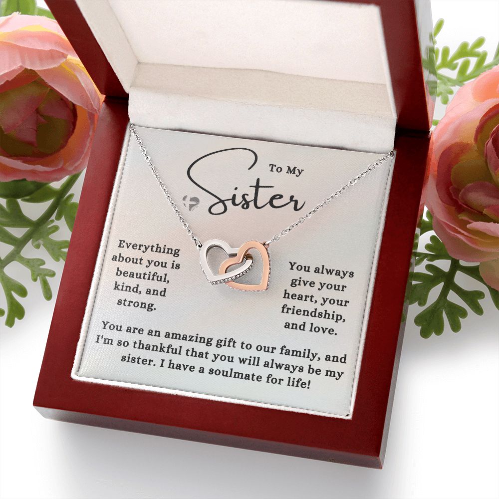 Sister - An Amazing Gift - Interlocking Hearts HGF#181IH Jewelry 