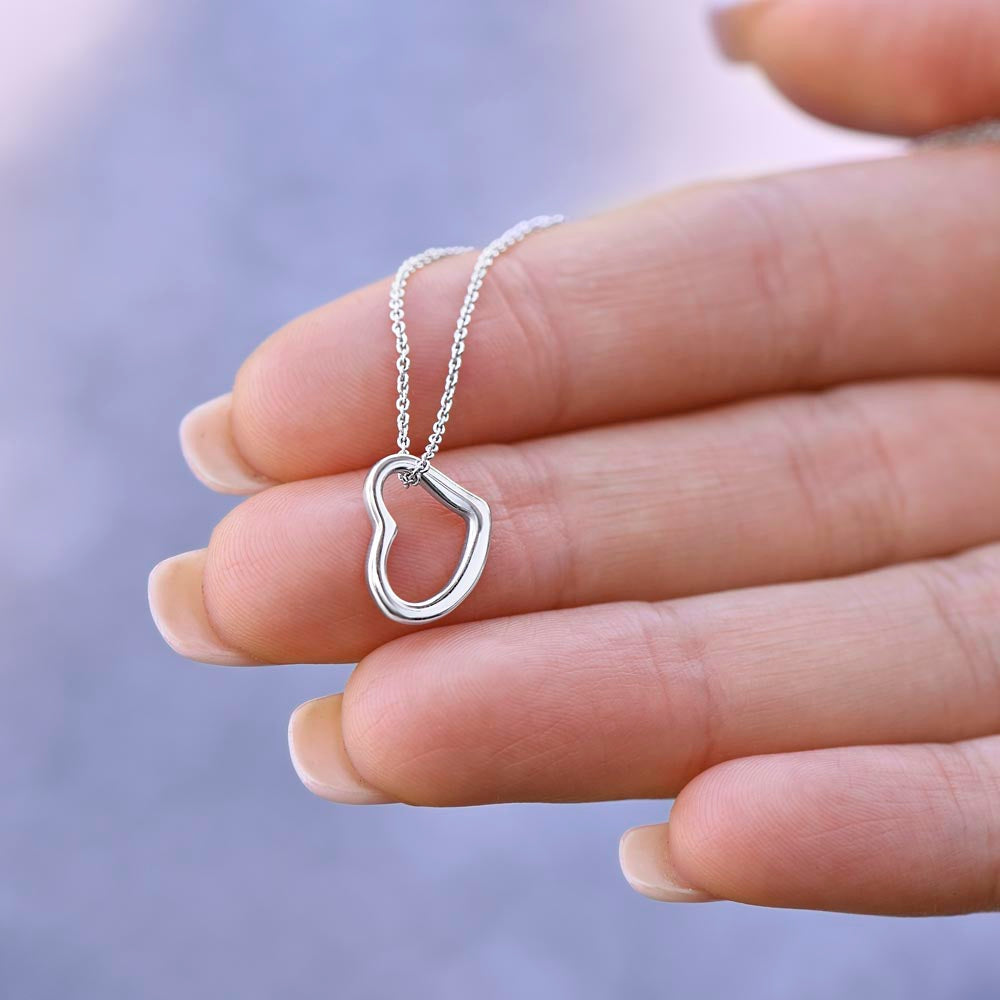 Daughter - Precious In Every Way - Delicate Heart Necklace HGF#183DH Jewelry 