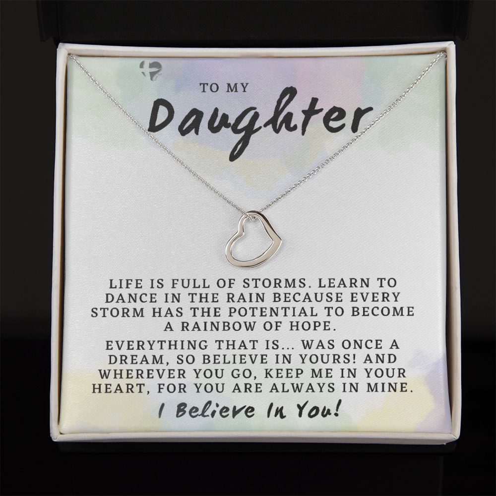 Daughter - Rainbow of Hope - Delicate Heart HGF#202DH Jewelry 