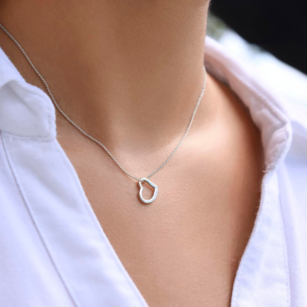 Daughter - Precious In Every Way - Delicate Heart Necklace HGF#183DH Jewelry 