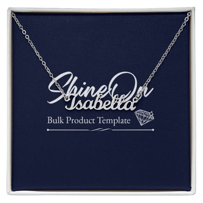 Name Necklace Jewelry Polished Stainless Steel Standard Box 