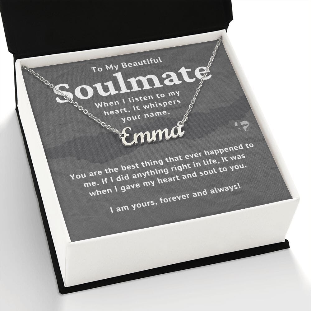 HGF#237NN Soulmate - Best Thing Ever - Name Necklace Name Necklace Jewelry 