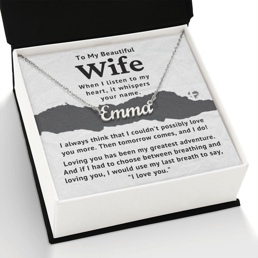 HGF#238NN blk Wife - My Last Breath - Name Necklace-min Name Necklace Jewelry 